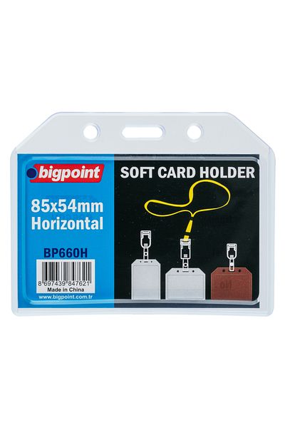 Bigpoint |   Clear Name Badge Bag, Horizontal, 85X54 Mm, Durable and Practical Use