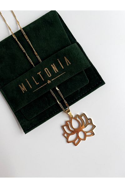 Miltonia Lotus Steel Necklace