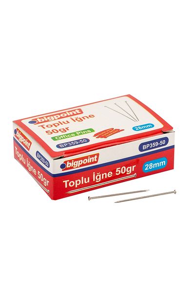 Bigpoint |   Bulk Needle 50 Grams, Nickel Plated, 28 Mm, Durable and Stainless