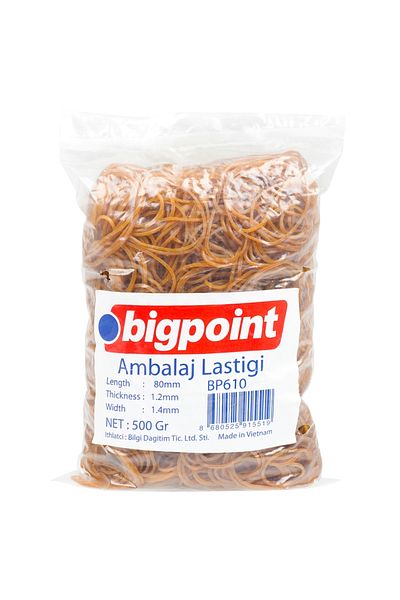 Bigpoint |   مطاط التعبئة 500 جرام، مطاط 100%، طول 80 مم، مطاط عملة متين ومرن