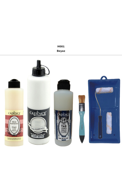Cadence Banyo Mutfak Boyası-Cadence Multi H-001 Beyaz 500Ml Pya 250Ml Taş Ver...