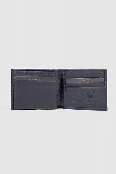 La La'Graccio Paris Ανδρικό πορτοφόλι La'Graccio Paris από γνήσιο δέρμα Navy Blue
