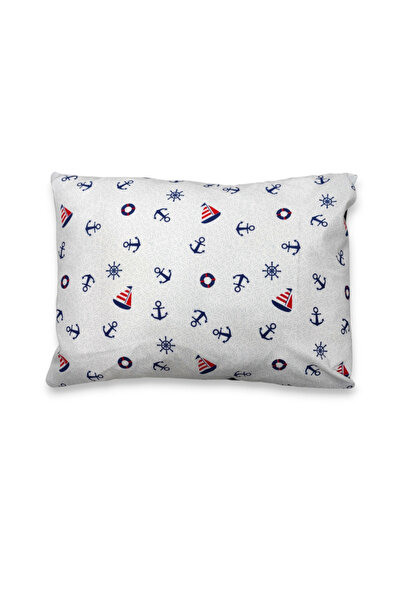 Bebek Özel Pamuklu Bebek Çocuk Yastık Kılıfı 35x45 (1 ADET) Denizci Desen