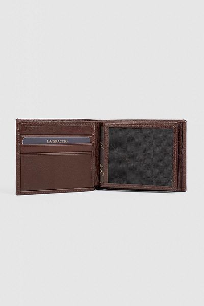La La'Graccio Paris La'Graccio Paris Genuine Leather Men's Wallet Brown