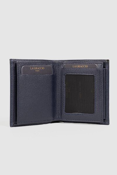 La La'Graccio Paris Ανδρικό πορτοφόλι La'Graccio Paris από γνήσιο δέρμα Navy Blue