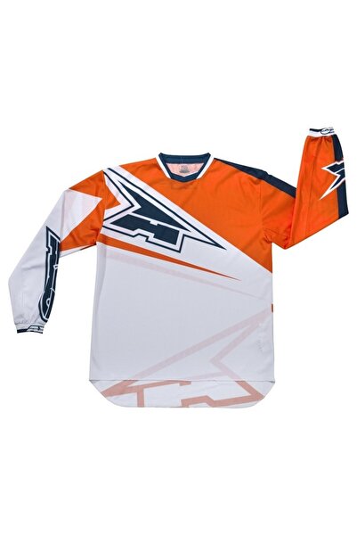 Axo - Motıon Tony Cairoli Tc222 Motocross Jersey White-orange-blue L (İSTEBUR...
