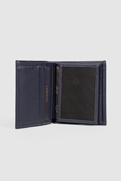 La La'Graccio Paris La'Graccio Paris Чоловічий гаманець з натуральної шкіри, темно-синій
