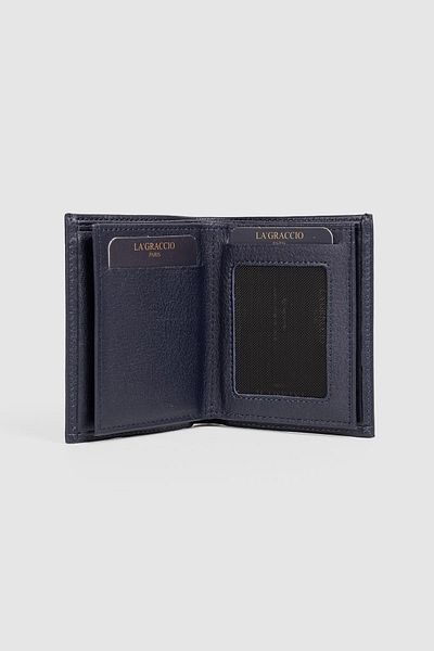 La La'Graccio Paris Ανδρικό πορτοφόλι La'Graccio Paris από γνήσιο δέρμα Navy Blue