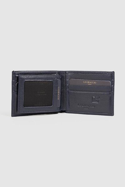 La La'Graccio Paris Ανδρικό πορτοφόλι La'Graccio Paris από γνήσιο δέρμα Navy Blue