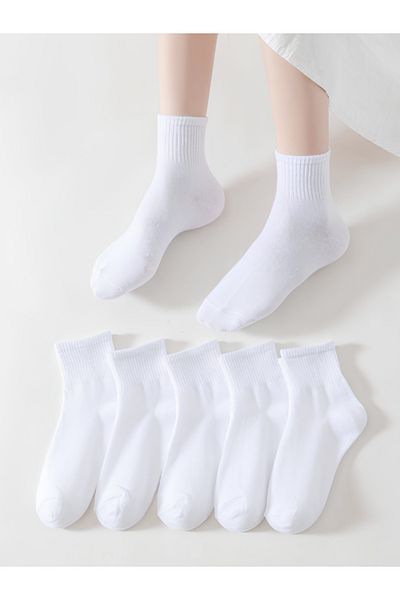myprem socks Unisex Cotton Half Socks White Tennis Socks 6 Pack Comfortable and Stylish
