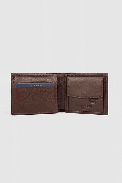 La La'Graccio Paris Мъжки портфейл от естествена кожа La'Graccio Paris, кафяв