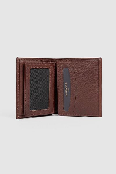 La La'Graccio Paris Мъжки портфейл от естествена кожа La'Graccio Paris, кафяв