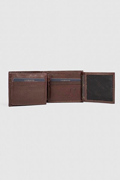 La La'Graccio Paris La'Graccio Paris Genuine Leather Men's Wallet Brown
