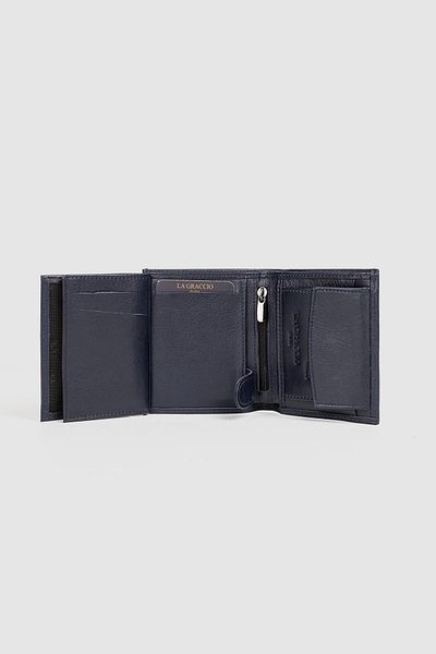 La La'Graccio Paris Ανδρικό πορτοφόλι La'Graccio Paris από γνήσιο δέρμα Navy Blue