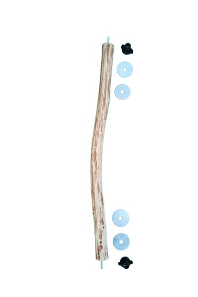 Wooden Bird Jako Parrot Natural Double Sided Screw Perch (50 Cm)
