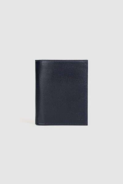 La La'Graccio Paris La'Graccio Paris Genuine Leather Men's Wallet Navy Blue