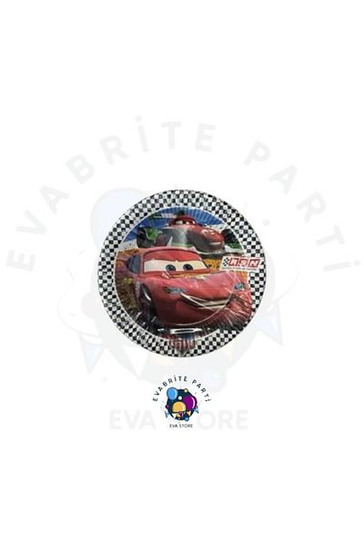 Evabrite Cars Cars Themed Cardboard Plate 8 Li - Birthday Party Set Supplies