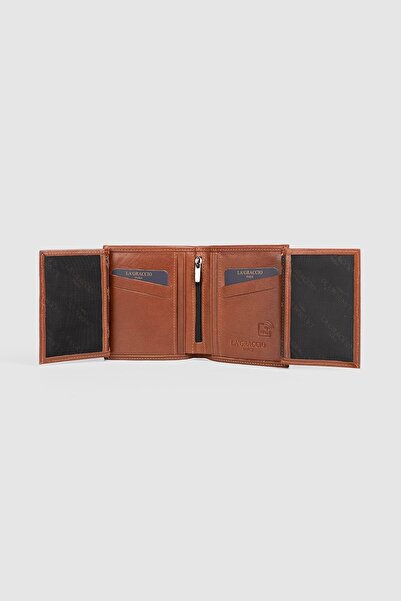 La La'Graccio Paris La'Graccio Paris Genuine Leather Men's Wallet Brown