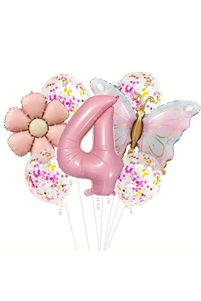 DÜVENCİ TİCARET مجموعة بالونات عمر البابونج على شكل فراشة