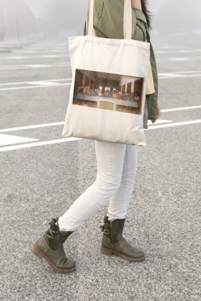 CrowsGate The Last Supper Cream Canvas Tote Bag