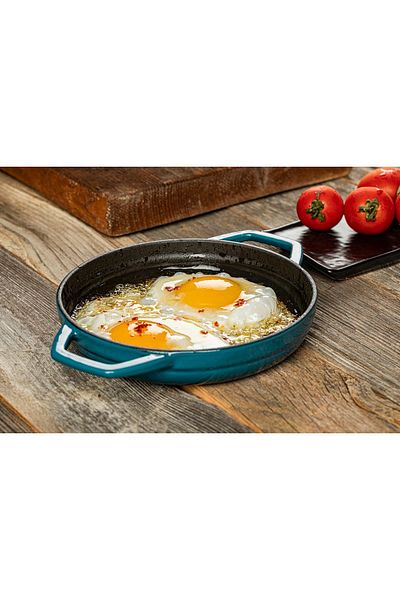 HOSSE 16cm Blue Cast Iron Pan