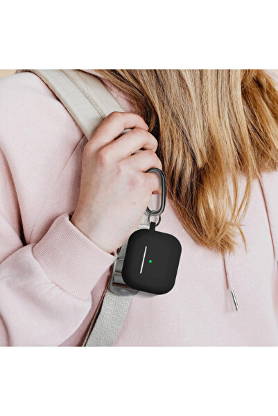 KVK PRİVACY Airpods 3.nesil Kılıf Silikon Kancalı Kılıf Lacivert