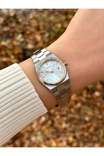 Homies Women's Waterproof Wristwatch with Steel Cord Calendar
