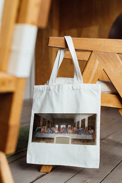 CrowsGate The Last Supper Cream Canvas Tote Bag