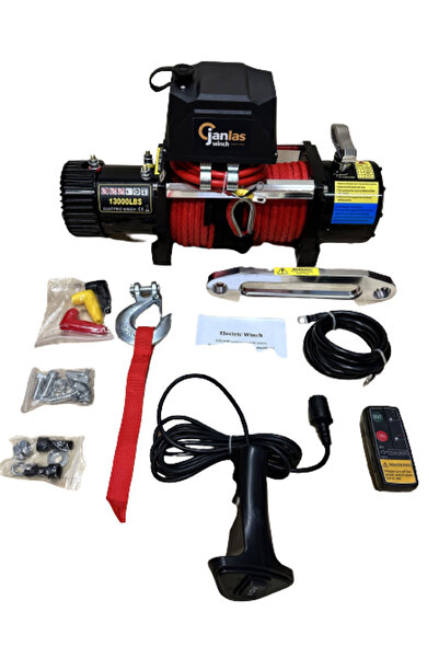 Janlas Extreme 13000 Lb Sentetik Kırmızı Halat 4x4 Offroad Vinç