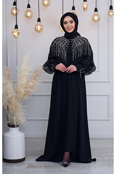 White Corner WHİTE CORNER Abaya W2772 Siyah