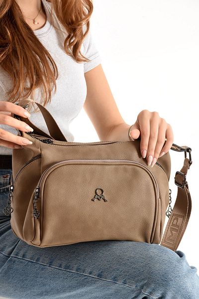 H&D COLLECTİON Piele moale, cu 5 compartimente, model poștaș multi-util, cu curea lungă, geantă de umăr și crossbody 706