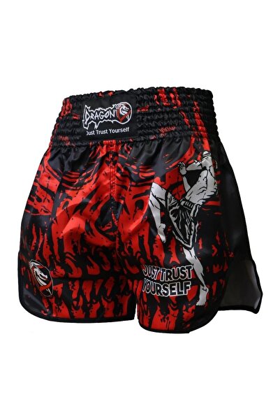 Dragondo Dragon Mt3012 Σετ σορτς Muay Thai με οδοντοφυΐα και ψηφιακή εκτύπωση 2 τεμαχίων