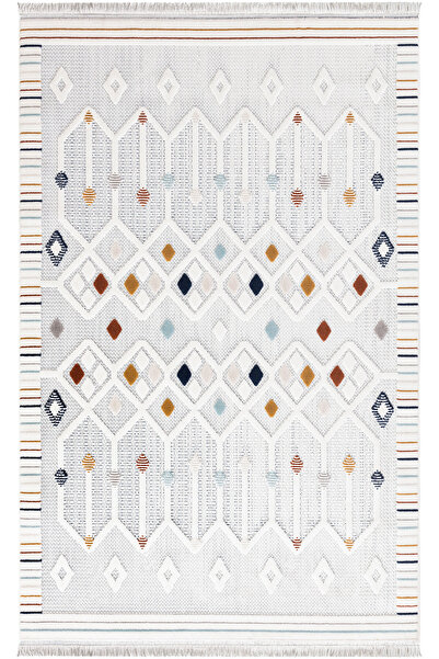 İpek Duru Halı Risby 1801A Dekoratif Saçaklı Halı