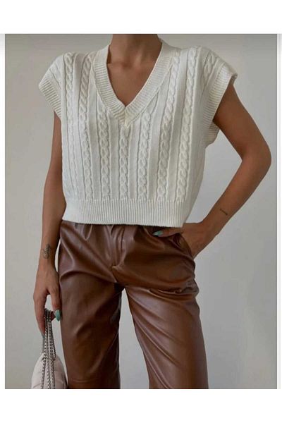 LİBASSİNİ Libassini Hair Braided Crop Jumpers