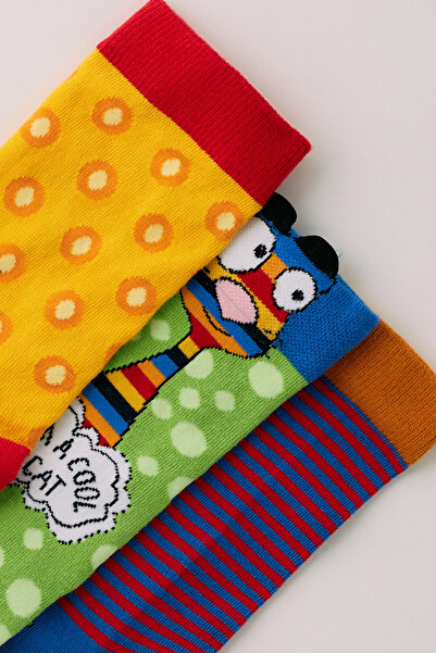 Katia&Bony 3dílné krabicové ponožky se vzorem kohouta