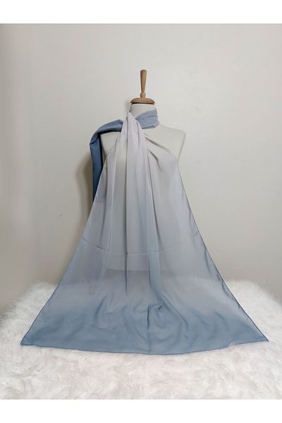istanbul prensesleri New Shape Gradient Patterned Chiffon Shawl - Non-Slip