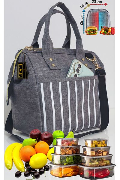 USF Thermal Thermos Food Carrying Bag with Hanger - Hot and Cold Embroidered, for Food and Feeding