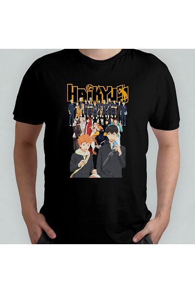 Pixxa Χαϊκιού!! T-Shirt Crew Neck 100% βαμβακερό - Μοντέλο 3