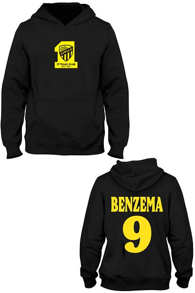 Pisa Art Φούτερ με κουκούλα Al-Ittihad Σαουδική Αραβία Karim Benzema Special Design