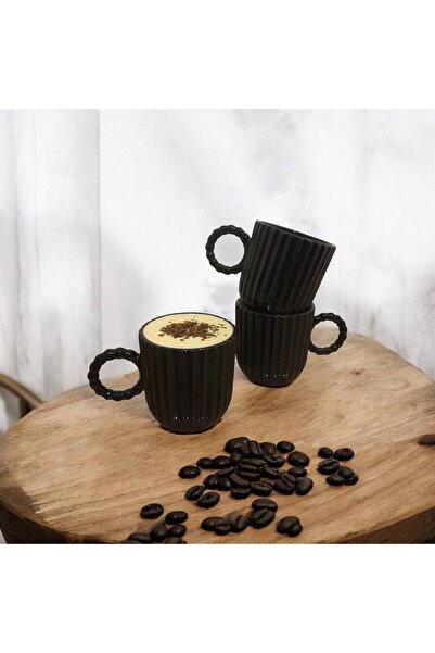 HomeSipahi طقم كوب عصري مكون من 3 قطع مزين بالخرز