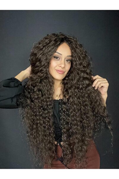 Suzan Peruk Afro Peruk Su dalgalı Modeli.Tepe kısmı her yöne ayrılır El yapım...