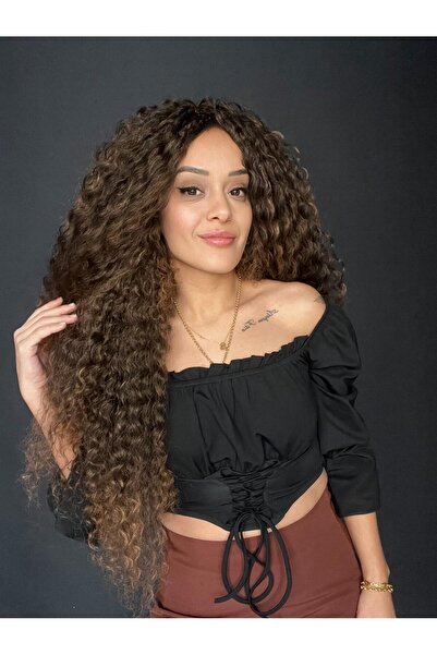 Suzan Peruk Afro Peruk Su dalgalı Modeli.Tepe kısmı her yöne ayrılır El yapım...