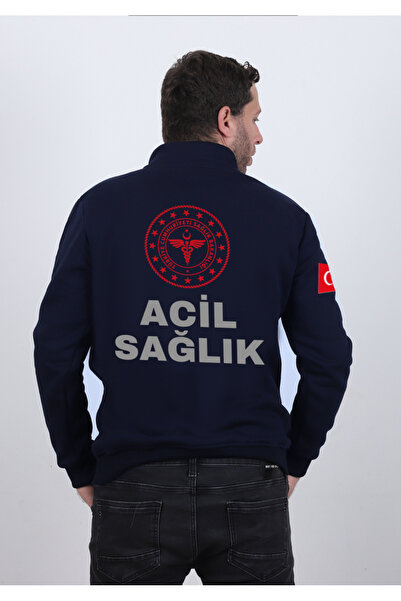 Chicheva 112 Acil Sağlık Yarım Fermuar Yakalı  3 iplik Polarlı Sweatshirt