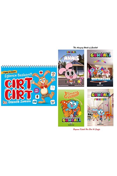 Bıcırık Çocuk Squeaky Velcro Playtime 4 Pieces 16 Pages Licensed Gumball Colo...