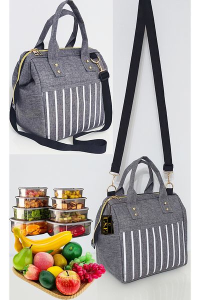 USF Thermal Thermos Food Carrying Bag with Hanger - Hot and Cold Embroidered, for Food and Feeding