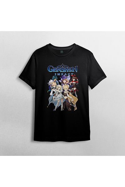 Pixxa Μπλουζάκι Genshin Impact Crew Neck 100% βαμβακερό - Μοντέλο 1