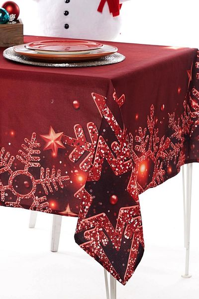 AYSHOME Ays Home Plum Christmas Tablecloth (135 cm X200 cm)