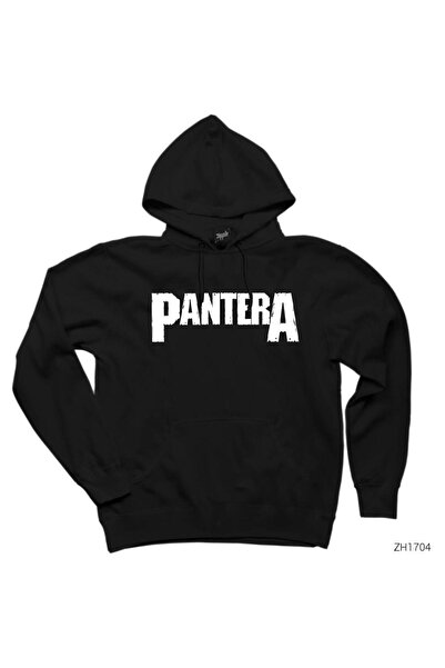 WAKHA سويت شيرت بقلنسوة بشعار بانتيرا باللون الأسود