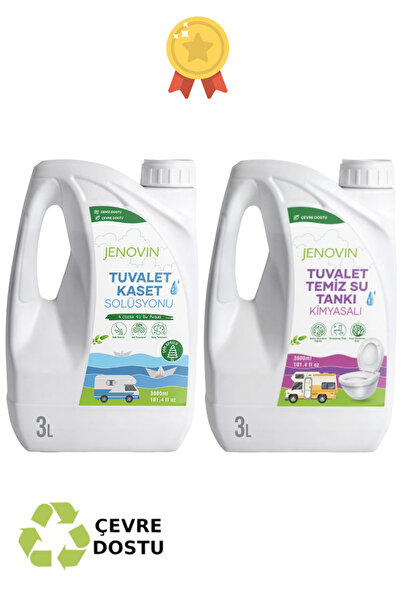 Jenovin Sifon Temizliği Karavan & Tekne Kasetli Ve Portatif Tuvalet Wc Atık Kimyasalları Çam Kokulu 3l