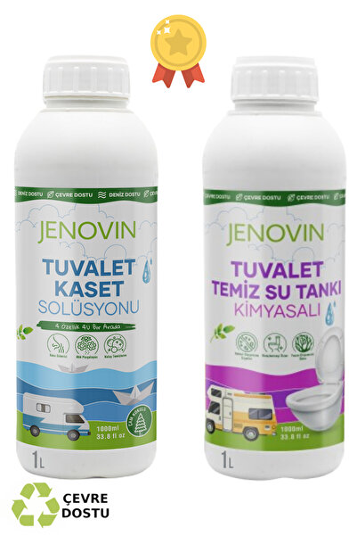 Jenovin Sifon Temizliği Karavan & Tekne Kasetli Ve Portatif Tuvalet Wc Atık Kimyasalları Çam Kokulu 1l